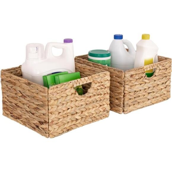 Premium Natural Handwoven Portable Laundry Bin Basket with Carrying Handles - Picture 3 of 6